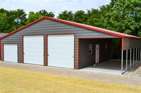 These special designs not only offer a completely enclosed area for auto storage, but they also deliver a covered parking or storage area that is open on at least one side. Garages | All Steel Carports