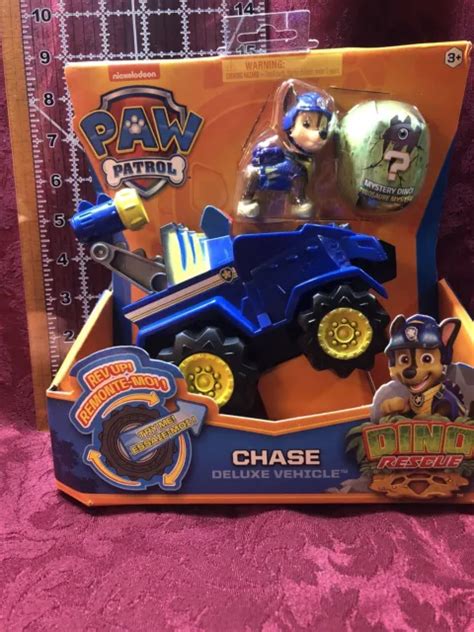 Paw Patrol Dino Rescue Chase Deluxe Rev Up V Hicule Avec Figurine
