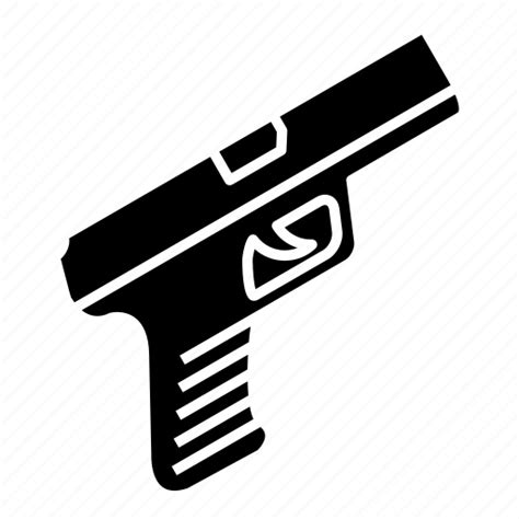 Gun Pistol Revolver Shoot Gun Weapon Icon Gambaran
