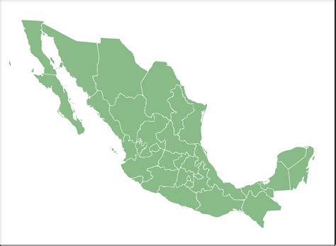 Mapa De México Con Nombres Porlaeducacion