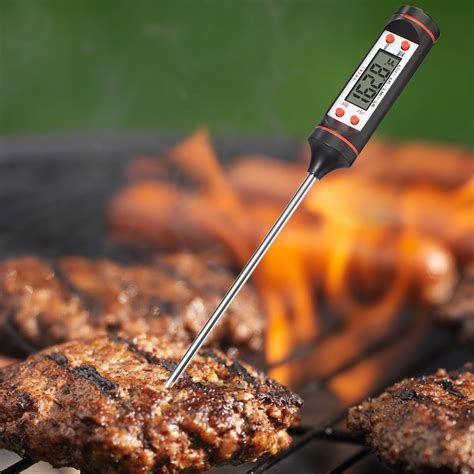 Instant Read Meat Thermometer With Long Probe Digital Food Cooking