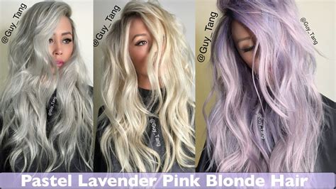 Pastel Lavender Pink Blonde Hair Make Over Pink Blonde