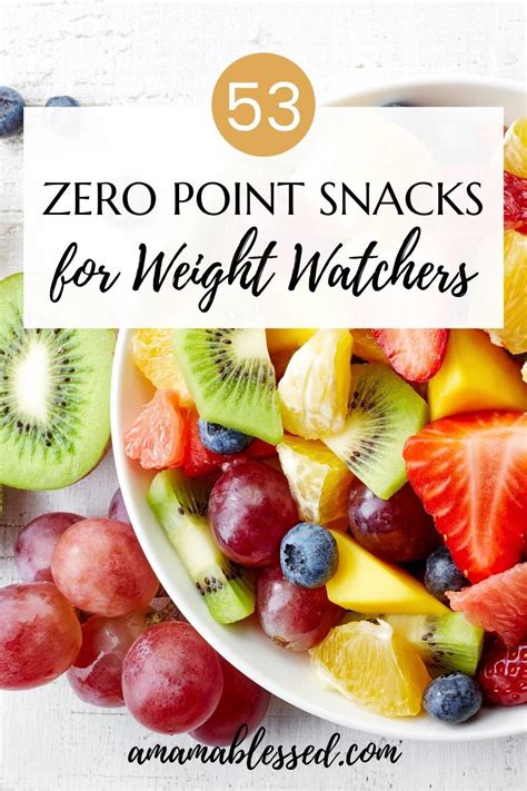 53 Easy 0 Point Weight Watchers™ Snacks 2022 A Mama Blessed Weight Watchers Recipes