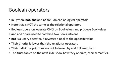 Bool Operators And Or Not Ppt Download