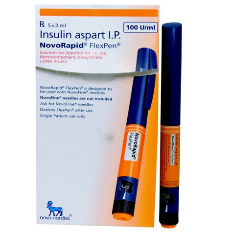 Insulin Aspart IU Ml NOVORAPID FLEXIPEN Injection Vial Rocket Health