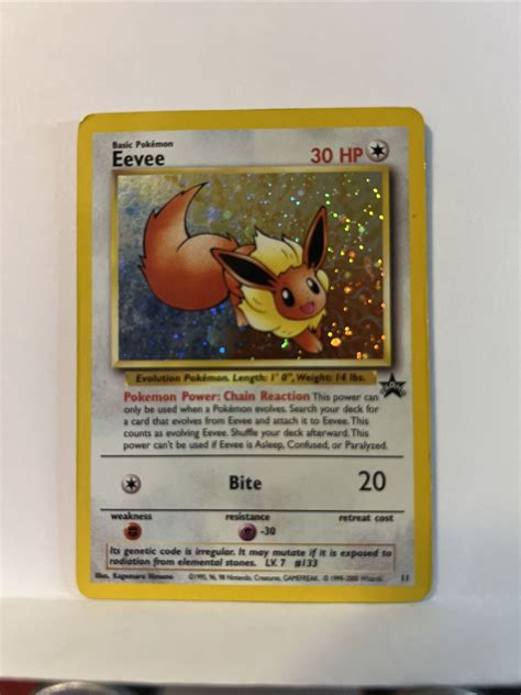 Mavin Eevee 11 Black Star Promo Holo Pokemon Card Lp Vintage Wotc