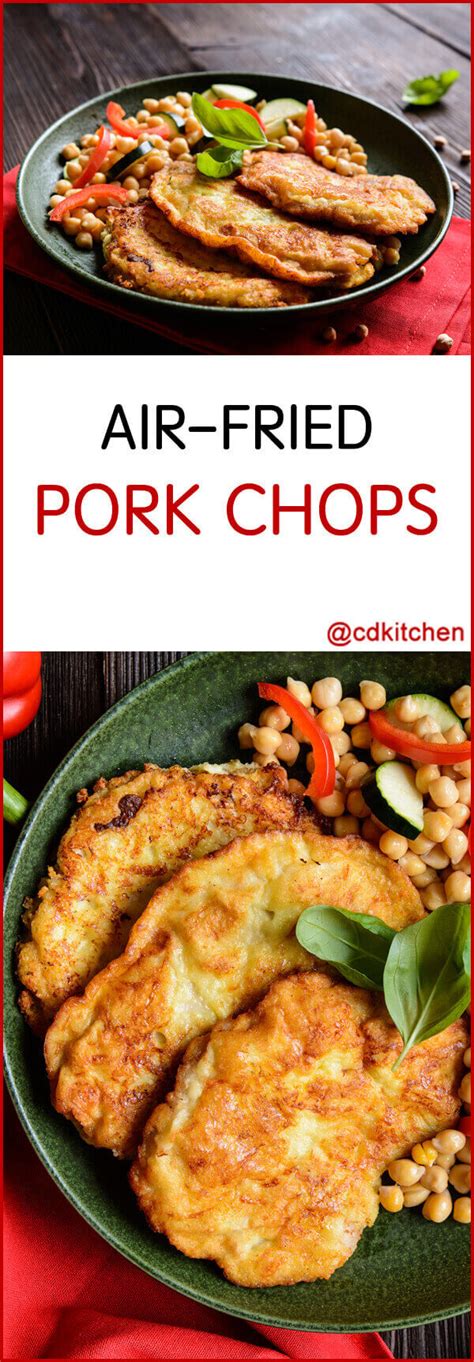 I used thick, bone in pork chops that were just under 2.5cm / 1 thick. Air-Fried Pork Chops Recipe | CDKitchen.com