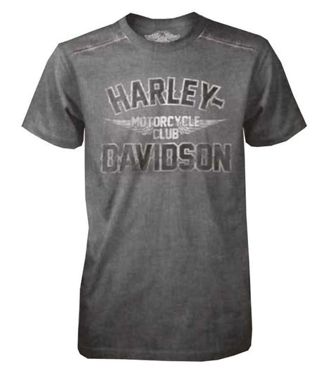 Harley Davidson Homme Black Label T Shirt H D Motorcycle Club Gris