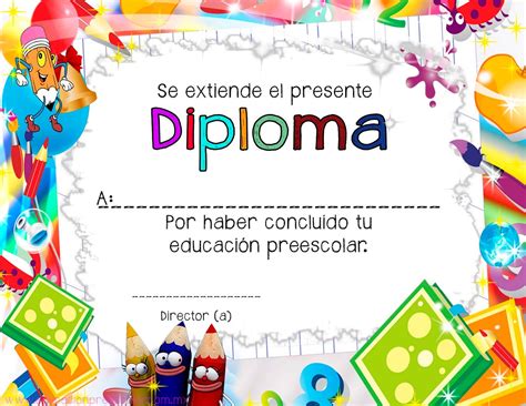 Diplomas Para Niños Y Niñas Que Están Culminando Su Educación