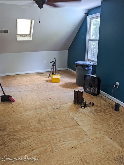 Cloud white by benjamin moore. How to Paint a Plywood Floor: The Easy Way - Semigloss Design