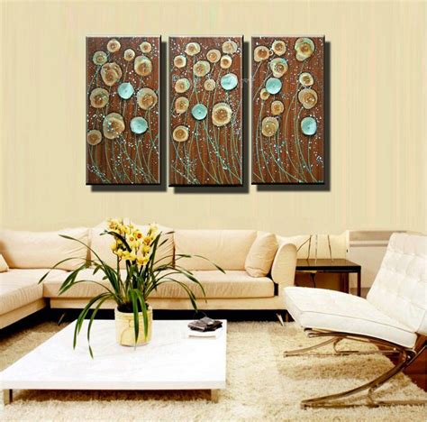 3 Piece Abstract Modern Muti Canvas Wall Decorative Handpainted Blossom