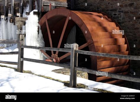 A Grist Mill Water Wheel Stock Photo Alamy