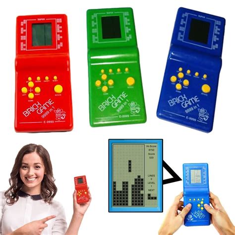 Classic Tetris Electronic Portable Lcd Game Console Childrens Handheld
