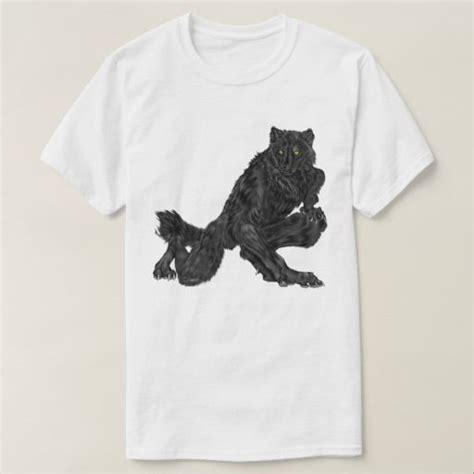 Black Fantasy Anthro Werewolf T Shirt Shirts T Shirt Shirt Designs