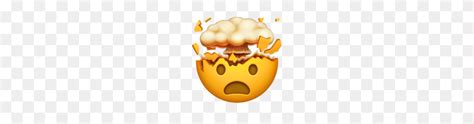 Exploding Head Emoji On Apple Ios Shocked Emoji Png Flyclipart The