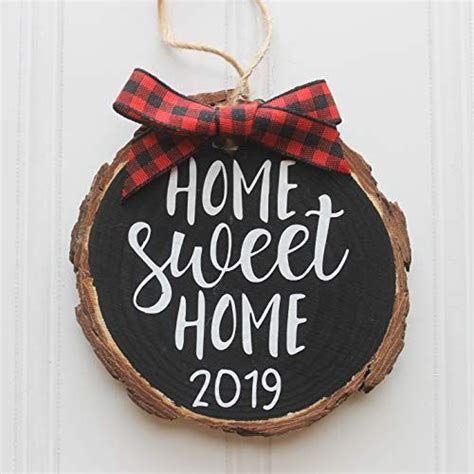 Home Sweet Home 2019 Wood Slice Christmas Ornament T