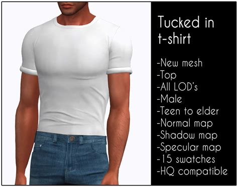 Sims 4 Cc Tucked In T Shirt
