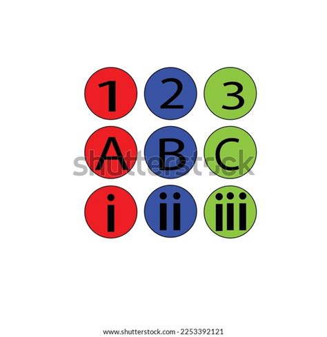 Numbering Icons Points Other Content Stock Vector Royalty Free