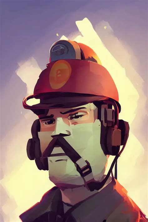 Beautiful Character Portrait Team Fortress 2 Engineer Stable