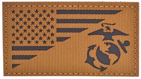 American Flag Usmc Ir Patch Coyote Brown Tactically Suited