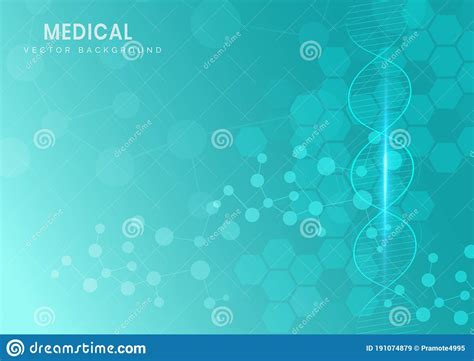 Abstract Molecular Structure And Dna On Light Blue Background Stock
