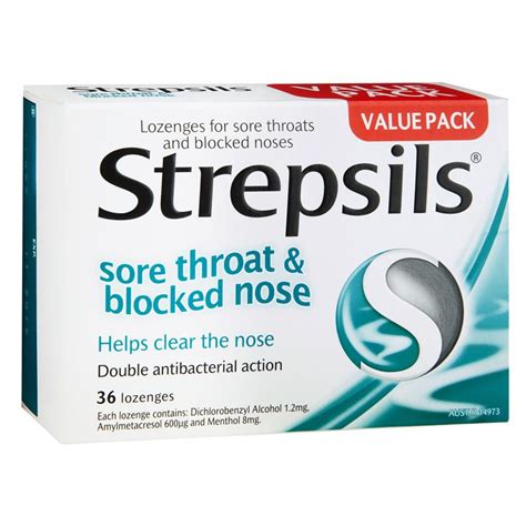 Buy Strepsils Lozenges Sore Throat Blocked Nose 36 Online At Chemist