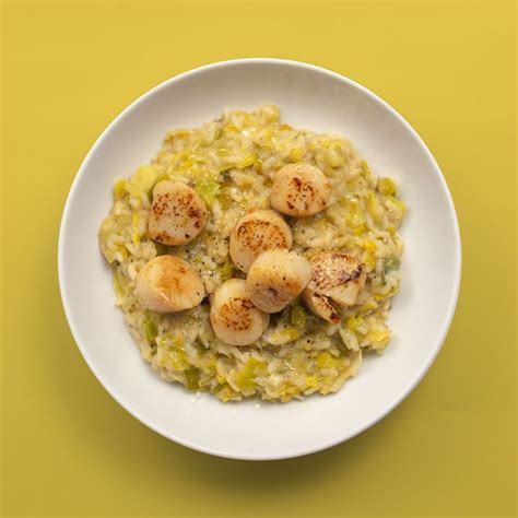 Jow Recette Risotto aux Saint - Jacques poireaux