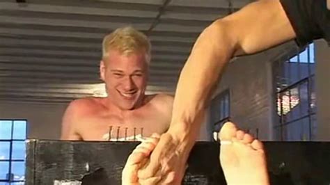 Foot Friends A Blonde Twink Dude Tied Up And Tickled All Over His