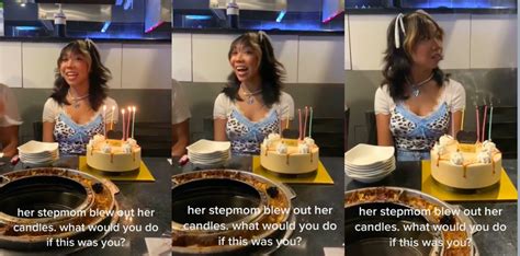 Stepmom Blows Out Stepdaughters Birthday Candles In Viral Video