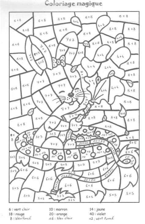 coloriage magique ce1  coloriage magique ce1 maths numération