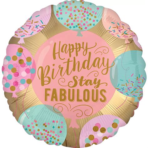 Stay Fabulous Happy Birthday Balloon 16 12in Party City
