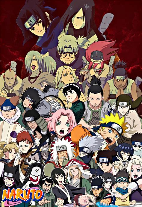 Naruto Part 1 Poster Featuring All Prominent Characters Naruto
