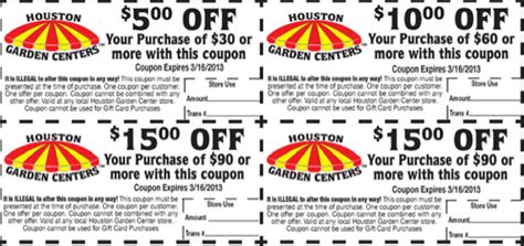 Open 7 days a week. Houston Garden Center Free Printable Coupons