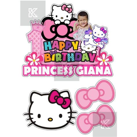 Hello Kitty Personalized Cake Topper Shopee Philippines