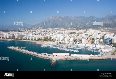 Aerial View Of Puerto Banus Harbor On The Costa Del Sol Marbella