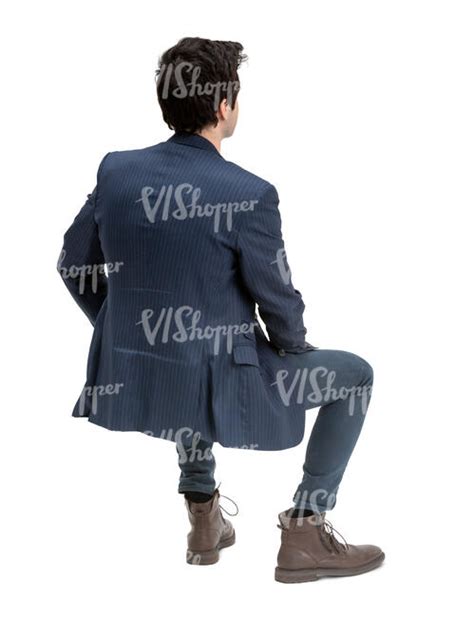 Cut Out Man Sitting Seen From Back Angle Vishopper