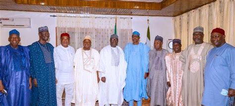 Photos 9 APC Governors Visit Buhari In Daura Endorse Tinubu Shettima