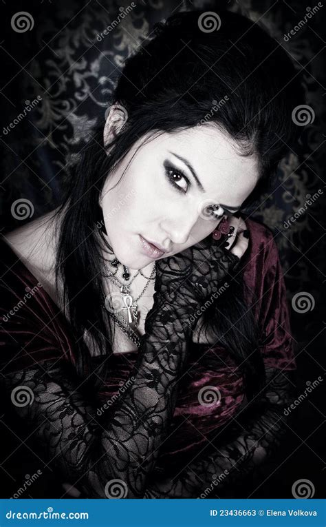 A Portrait Of The Girl In Gothic Style Stock Image Image Of Lady