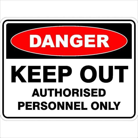 Keep Out Authorised Personnel Only Discount Safety Signs New Zealand