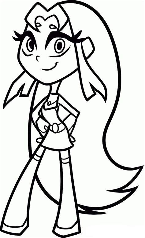 Our coloring pages include a wide variety of drawings. Beautiful Starfire Coloring Page - Free Printable Coloring ...