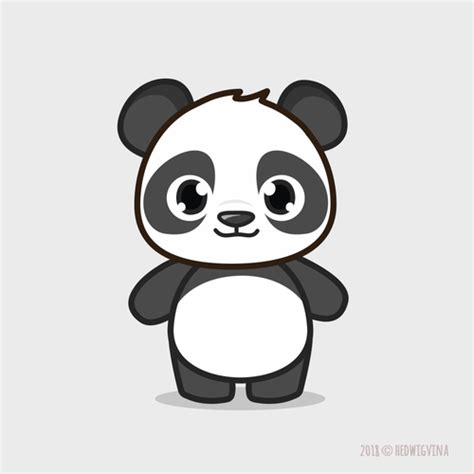 Design A Sweet Panda Cartoon Character Erstelle Einen Süßen Panda