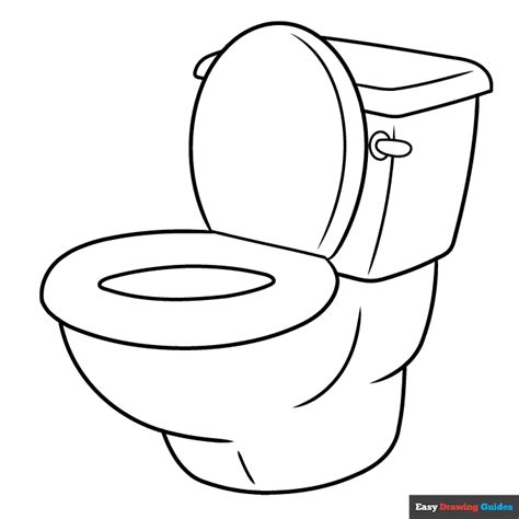 Toilet Coloring Page | Easy Drawing Guides