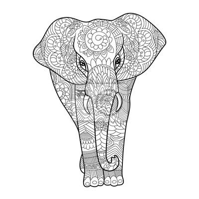 Schwierige ausmalbilder für erwachsene tiere: Elefanten Ausmalbilder Fur Erwachsene