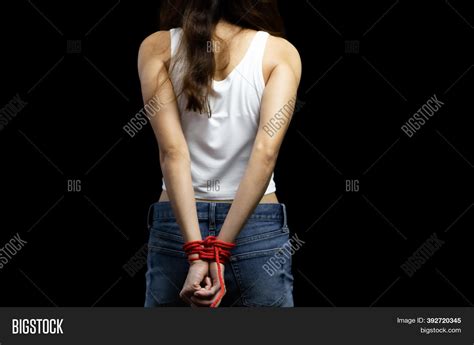 victim women tied red image and photo free trial bigstock