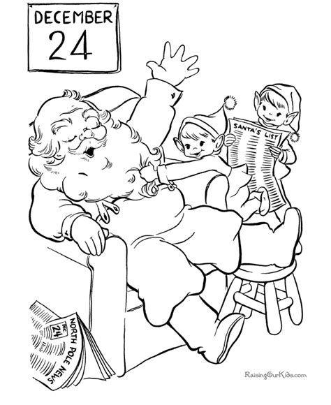 Coloring Pages Christmas Elves Clip Art Library