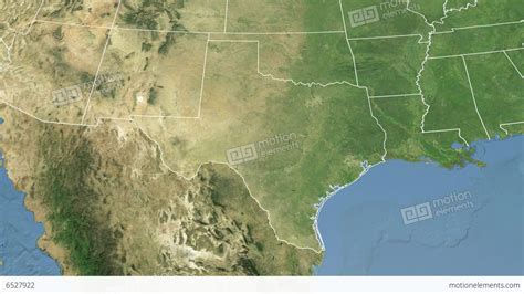 Texas State Usa Extruded Satellite Map Stock Animation