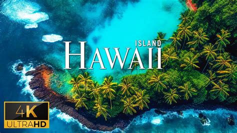 Flying Over Hawaii 4k Video Uhd Relaxing Music With Beautiful Natural Video For Stress