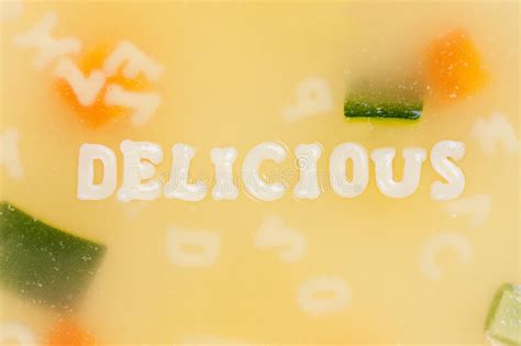 Alphabet soup drawingsby glorcza6/354 alphabet soup pasta font design element. Alphabet Soup Drawing The Word Delicious Stock Image ...
