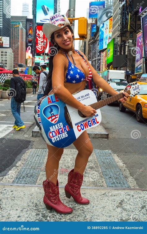 Naked Cowgirl Times Square Editorial Image Image Of Cowgirl