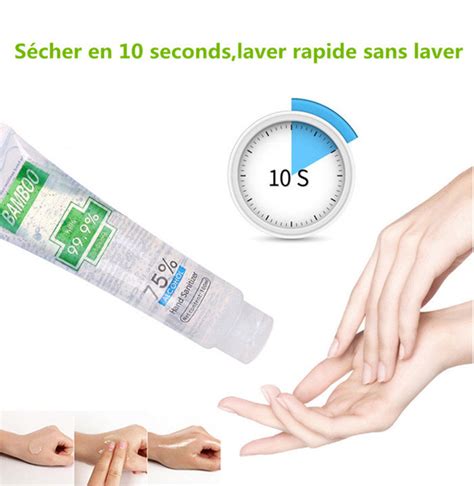 Gel Hydroalcoolique virucide désinfectant gel main sans rincage 5 tubes